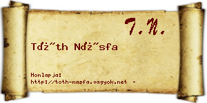 Tóth Násfa névjegykártya
