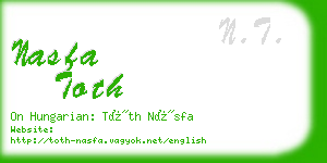 nasfa toth business card